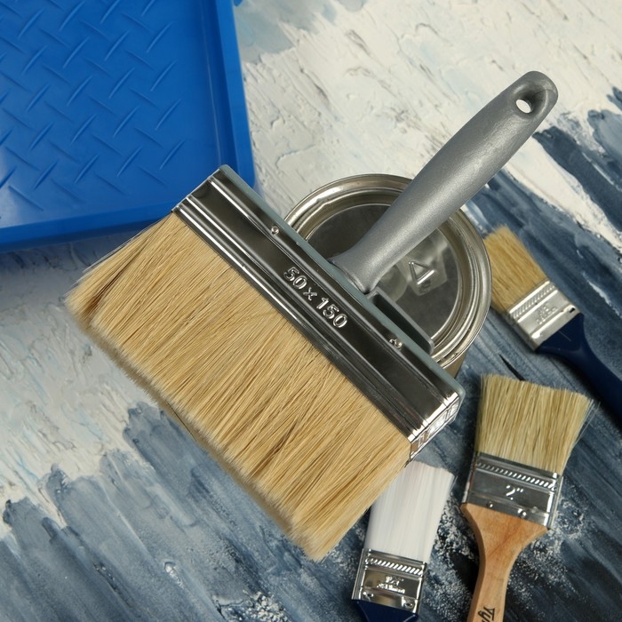 Кисть-макловица ТУНДРА, натуральная щетина, пластиковая рукоятка, 50х150 мм Кисть-макловица ТУНДРА, натуральная щетина, пластиковая рукоятка, 50х150 мм