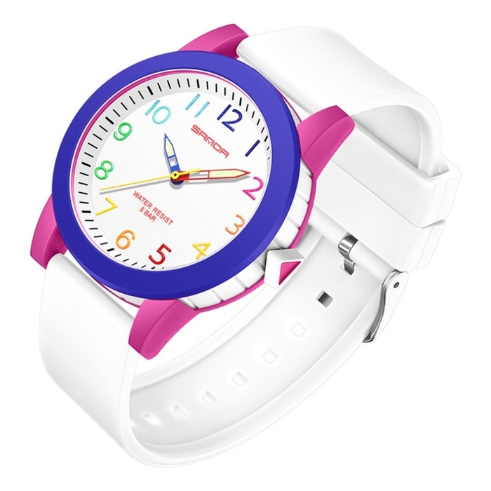 Часы наручные кварцевые детские, d-3.4 см, водонепроницаемые, светящиеся, ремешок силикон, белые 9 Часы наручные кварцевые детские, d-3.4 см, водонепроницаемые, светящиеся, ремешок силикон, белые 9