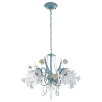 Люстра "Лиана" 5хЕ27 40Вт синий 45х45х40-90 см BayerLux Люстра "Лиана" 5хЕ27 40Вт синий 45х45х40-90 см BayerLux