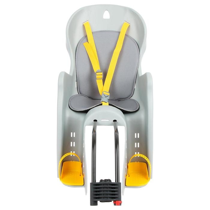 Велокресло заднее BQ-7A, крепление на раму, цвет серый