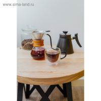 Чашка стеклянная с двойными стенками Magistro «Адель», 200 мл, цвет чёрный Чашка стеклянная с двойными стенками Magistro «Адель», 200 мл, цвет чёрный