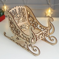 Шкатулка дерево для конфет "Новогодние Сани" (набор 6 деталей) 28,5х17х12 см Шкатулка дерево для конфет "Новогодние Сани" (набор 6 деталей) 28,5х17х12 см