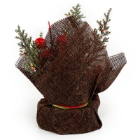 Новогодняя композиция &laquo;Веточки с рябиной и шишками&raquo; 12 &times; 12 &times; 18 см