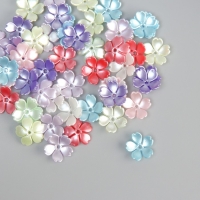 Бусины для творчества пластик "Цветочки" цветной перламутр набор 50 шт 1,5х1,5х0,4 см Бусины для творчества пластик "Цветочки" цветной перламутр набор 50 шт 1,5х1,5х0,4 см