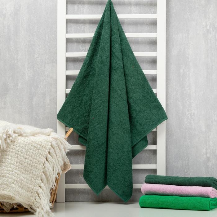 Полотенце махровое Экономь и Я 70х130 см, цв. темно-зеленый, 100% хлопок, 320 гр/м2 Полотенце махровое Экономь и Я 70х130 см, цв. темно-зеленый, 100% хлопок, 320 гр/м2
