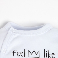 Боди детское с длинным рукавом Крошка Я "Little Boss", рост 86-92 см, цвет белый Боди детское с длинным рукавом Крошка Я "Little Boss", рост 86-92 см, цвет белый