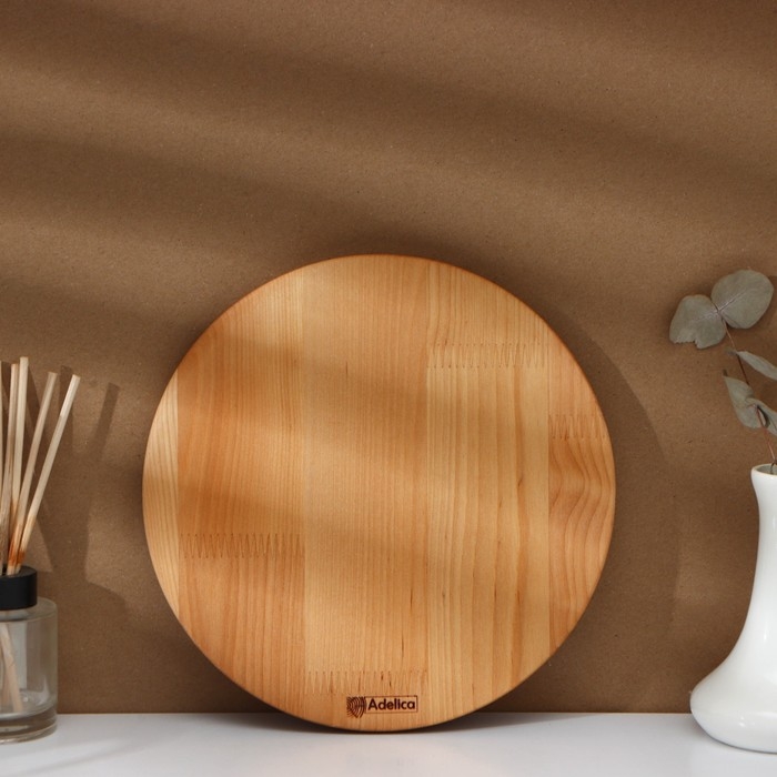 Набор разделочных досок на подставке Adelica &laquo;Итальяно&raquo;, d=30, d=25 см, пропитаны минеральным маслом, берёза