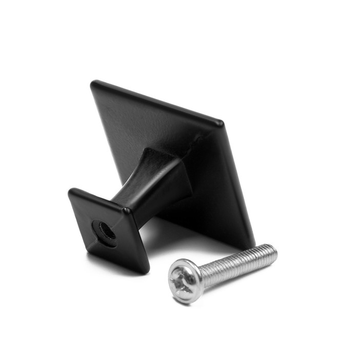 Ручка кнопка ТУНДРА РК119BL, черная Ручка кнопка ТУНДРА РК119BL, черная