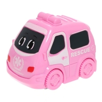 Автотрек «Розовая машинка», работает от батареек, дорожные знаки в комплекте Автотрек «Розовая машинка», работает от батареек, дорожные знаки в комплекте