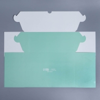 Коробка для капкейков, кондитерская упаковка с окном, 6 ячеек &laquo;Зелёный паттерн&raquo;, 25 х 17 х 10 см