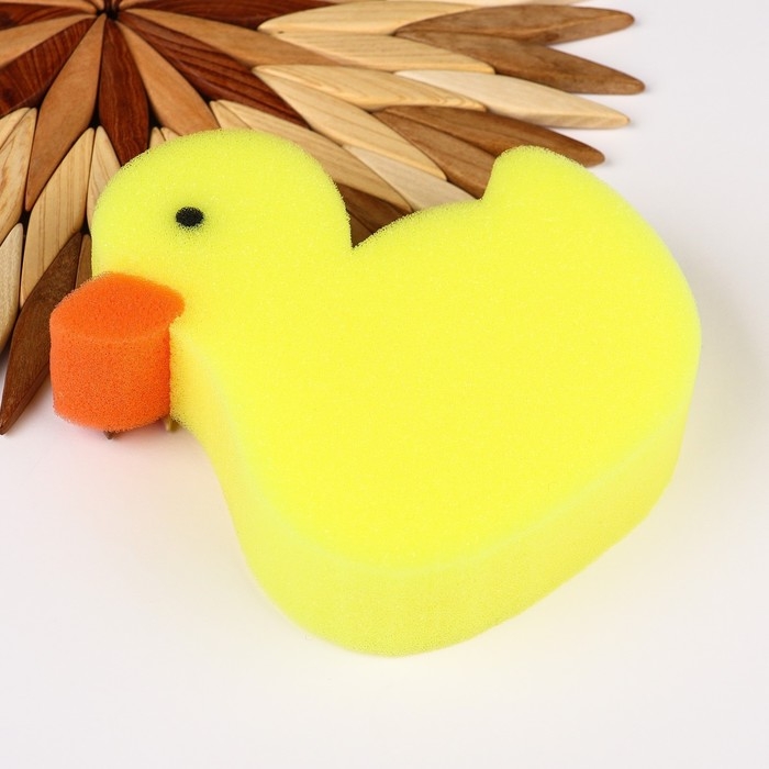 Детская губка для купания «Утка», поролон Детская губка для купания «Утка», поролон