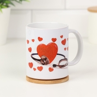 Кружка чайная керамическая &laquo;Лучшему доктору в мире! Сердце&raquo;