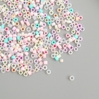 Бисер стекло  9/0 "Цилиндры. Меланж. Маршмеллоу" перламтр 450 гр