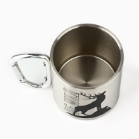 Кружка туристическая с карабином BE WILD, 180 мл Кружка туристическая с карабином BE WILD, 180 мл