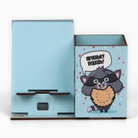 Органайзер для канцелярии с подставкой под телефон «Енот» Органайзер для канцелярии с подставкой под телефон «Енот»