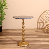 Стол кофейный 41х41х57 см, алюминий/мрамор Стол кофейный 41х41х57 см, алюминий/мрамор