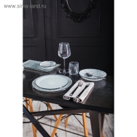 Тарелка стеклянная обеденная Magistro &laquo;Мрамор&raquo;, d=20 см, цвет белый