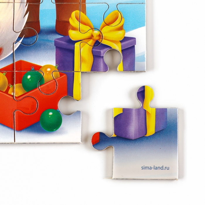 Пазл для детей магнитный деревянный &laquo;Новый год! Елка&raquo;, 21 х 15 см