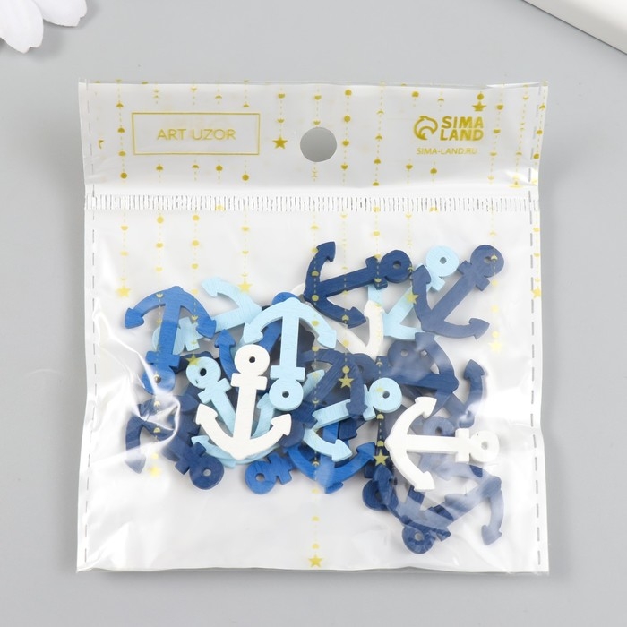 Декор для творчества дерево Декор для творчества дерево "Якорь" (набор 20 шт) 13х10 см