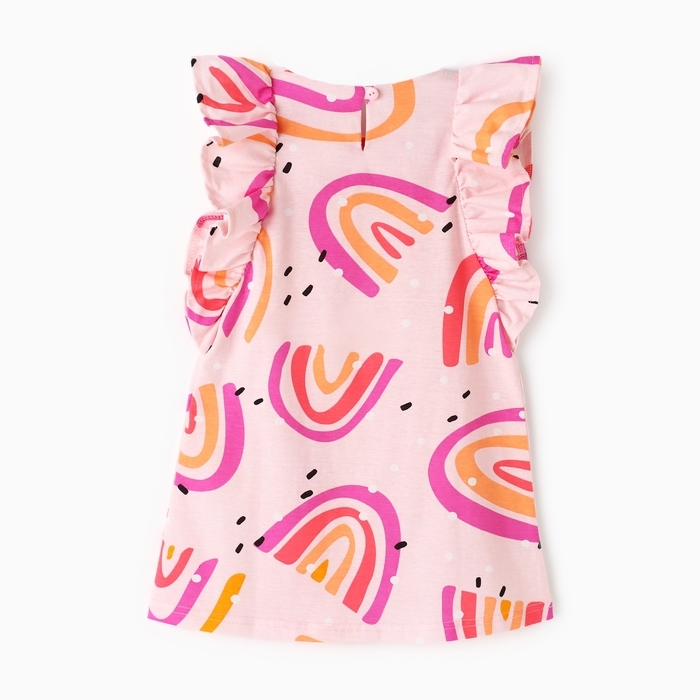 Платье для девочки, цвет розовый/радуга, рост 104 см
