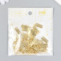 Петля для шкатулки металл с закругленными углами золото + саморезы набор 25 шт 1,6х1,3 см Петля для шкатулки металл с закругленными углами золото + саморезы набор 25 шт 1,6х1,3 см