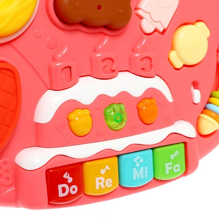 Столик-ходунки 4 в 1, звук, цвет розовый