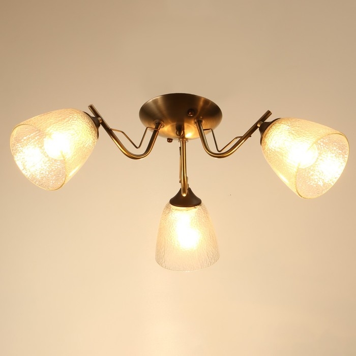 Люстра "Эсм BayerLuxина" 3хЕ27 40Вт бронза 47х47х19 см BayerLux