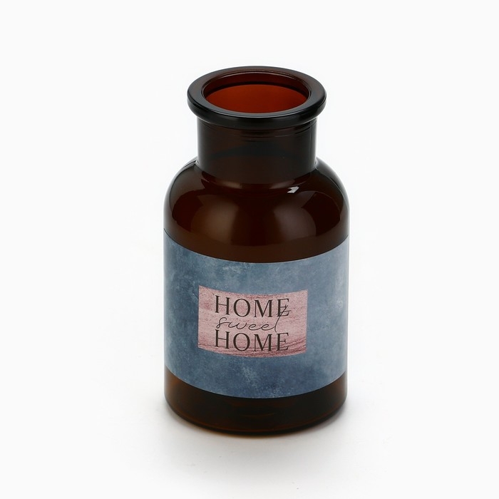 Подарочный набор: Диффузор ароматический палочки, ароматизатор для дома 30 мл. и ваза 125 мл. &laquo;Аромадиффузор: Home&raquo;, аромат карамель.