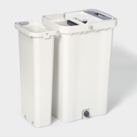 Швабра с отжимом и ведро Raccoon: ведро с отсеками для полоскания и отжима 13 л, швабра плоская, запасная насадка из микрофибры с двумя карманами