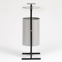 Урна уличная &laquo;Космос&raquo; 21 л, 32 х 82,5 х 28,5 см, серая, бак 0,6 мм