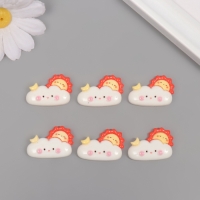 Декор для творчества пластик "Солнце и облако" набор 6 ш 1,5х2,7х0,8 см Декор для творчества пластик "Солнце и облако" набор 6 ш 1,5х2,7х0,8 см