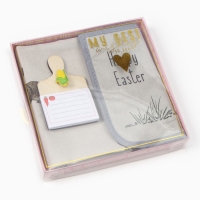 Набор подарочный "Happy Easter" полотенце 40х73см, прихватка 19х19см, магнит 11х7см