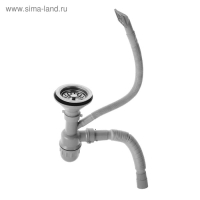 Мойка кухонная MIXLINE 528190, врезная, 0.6 мм, 57х45х16 см, левая, вып. 3 1/2", с сифоном