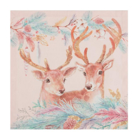 Набор новогодних салфеток Этель Pink magic, 40х40см - 4 шт, хлопок, саржа Набор новогодних салфеток Этель Pink magic, 40х40см - 4 шт, хлопок, саржа