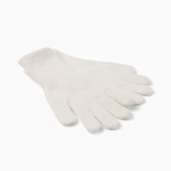 Перчатки женские MINAKU, цвет молочный, 25 см