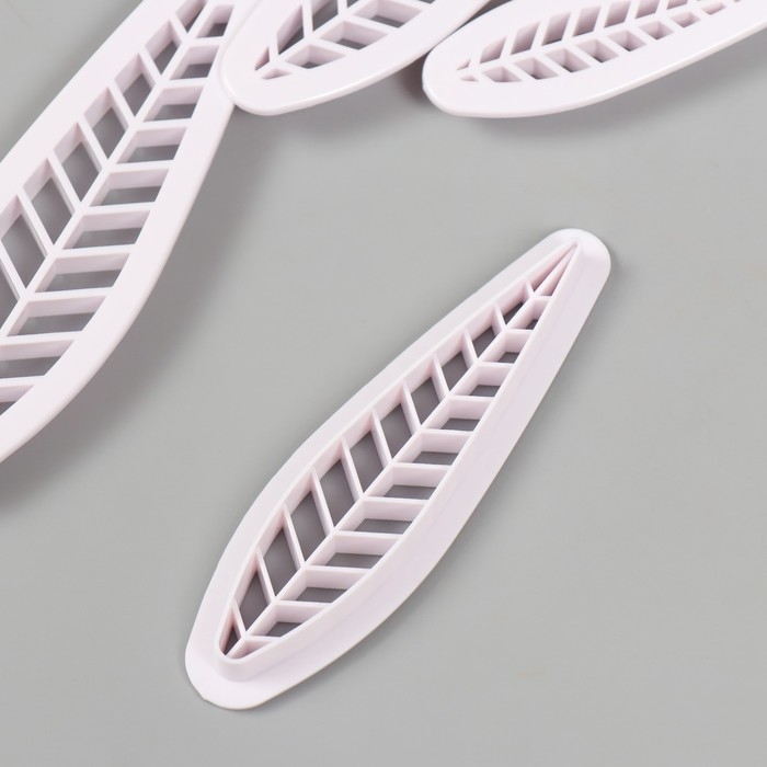 Каттеры для полимерной глины Каттеры для полимерной глины "Листочки" набор 4 шт 6х1,2 см 8х1,6 см 10х2,1 см 12х2,5 см