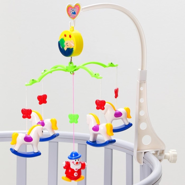 Мобиль музыкальный на кроватку &laquo;Милый малыш. Лошадки&raquo;, заводной, Крошка Я