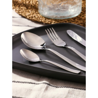 Набор столовый &laquo;Торжество&raquo;, 24 предмета, толщина 2 мм, картонная коробка, цвет серебряный