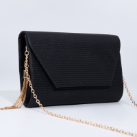 Сумка-клатч на клапане, цвет чёрный Сумка-клатч на клапане, цвет чёрный