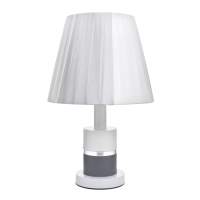 Настольная лампа Аурика E27 40Вт бело-серые 25х25х41 см RISALUX