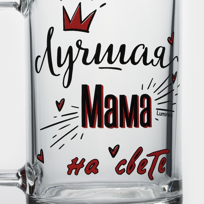 Кружка стеклянная &laquo;Фитнес. Лучшая мама&raquo;, 320 мл