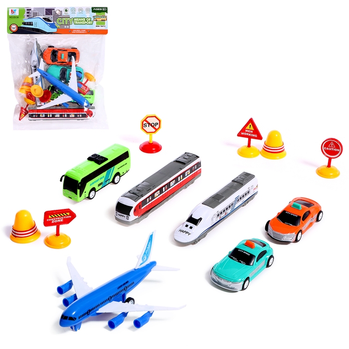 Игровой набор &laquo;Городской транспорт&raquo;, инерция, цвет МИКС