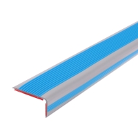 Накладка антискользящая на ступеньки угловая, 1м, синяя Накладка антискользящая на ступеньки угловая, 1м, синяя