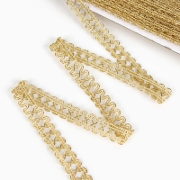 Тесьма &laquo;Ажурная&raquo; золотая, ширина 1,5 см, намотка 25 метров