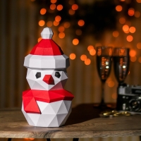 Новогодний набор для создания полигональной фигуры «Новый год: Снеговик» Новогодний набор для создания полигональной фигуры «Новый год: Снеговик»