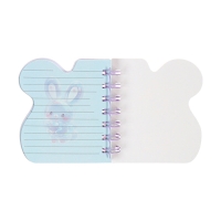 Записная книжка подарочная на гребне 80л,линия, цветной блок,обложка ПВХ 3D Зайка(10х10,5см) 10539 Записная книжка подарочная на гребне 80л,линия, цветной блок,обложка ПВХ 3D Зайка(10х10,5см) 10539
