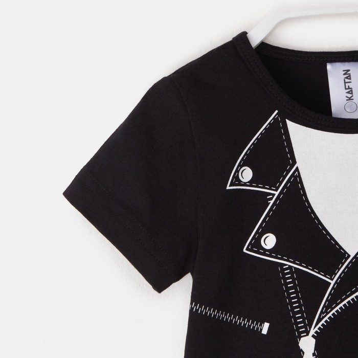 Футболка детская KAFTAN "Куртка", чёрный, рост 86-92 (28)