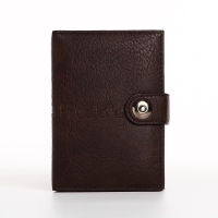 Обложка для документов 2 в 1: автодокументы, паспорт, цвет коричневый