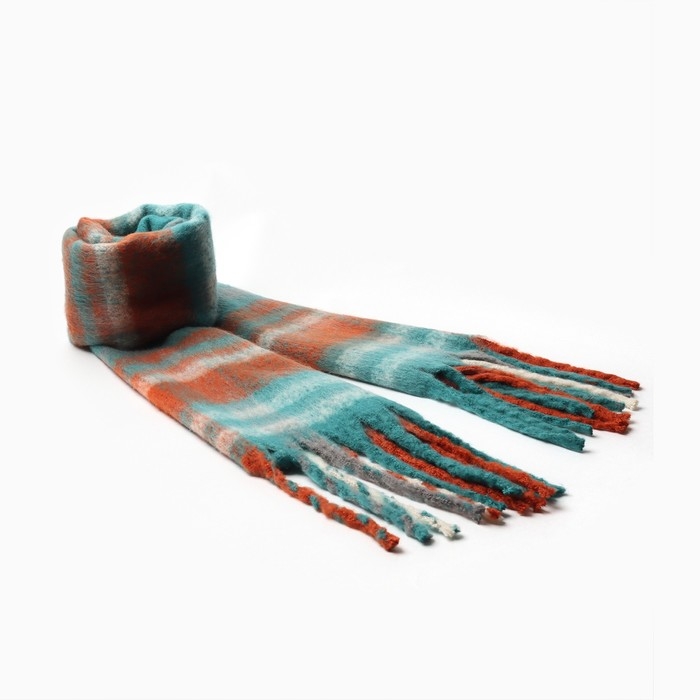 Шарф женский, цвет зеленый, р-р 48х195 см Шарф женский, цвет зеленый, р-р 48х195 см