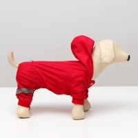 Комбинезон для животных "Пожарник", флис, XS (ДС 18-20, ОШ 24, ОГ 27-30 см) красный